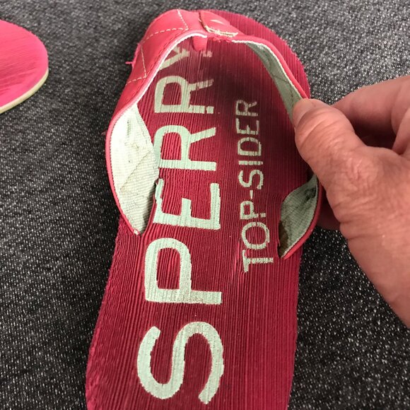 Sperry Top-Sider Topsail Pink Flip Flop Thongs Beach Sandals Women's Size 5 M - Picture 5 of 9